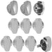 Temperature Control + Hob Control Knobs Kit for Belling 44444 Series Oven Cooker (Chrome, Pack of 10)