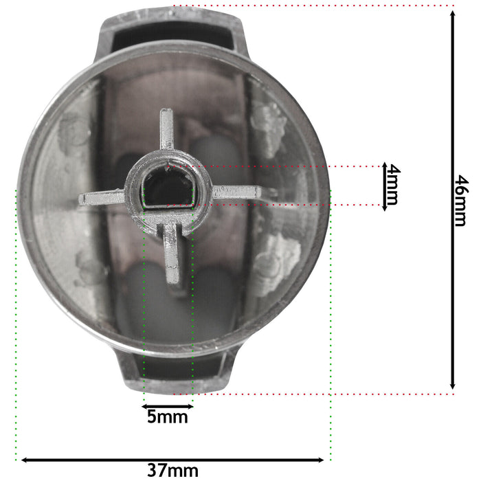 Temperature Control + Hob Control Knobs Kit for Belling 44444 Series Oven Cooker (Chrome, Pack of 10)