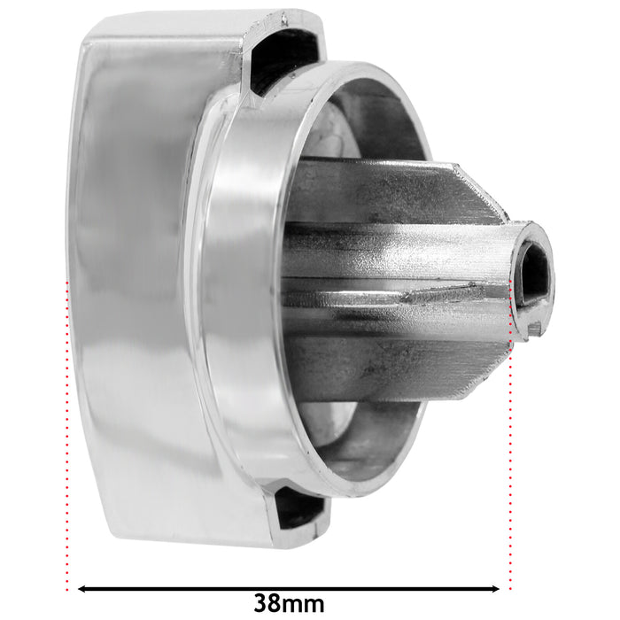 Temperature Control + Hob Control Knobs Kit for Belling 44444 Series Oven Cooker (Chrome, Pack of 10)