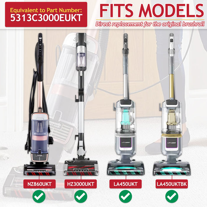 Brushroll for Shark NZ860UKT HZ3000UKT LA450UKT LA450UKTBK DuoClean Stratos Detect Pet Pro Vacuum Cleaner (5313C3000EUKT)