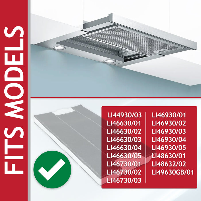 Carbon Filter for Siemens Cooker Hood Vent LI46630 LI46730 LI46930 00434229 (395mm x 196mm x 30mm)