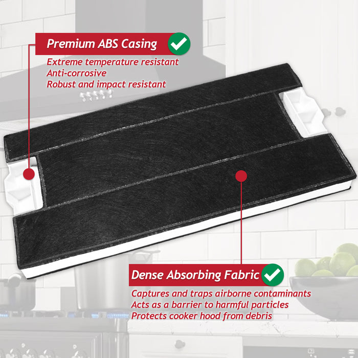 Carbon Filter for Bosch Cooker Hood Vent DHI645 DHI655 DHI665 00434229 (395mm x 196mm x 30mm)