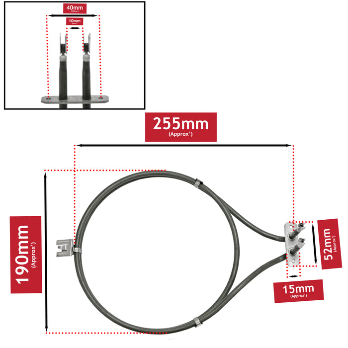 Fan Oven Element for Neff B14 B15 B16 B44 B45 B46 U15 U16 Hide & Slide 2300w