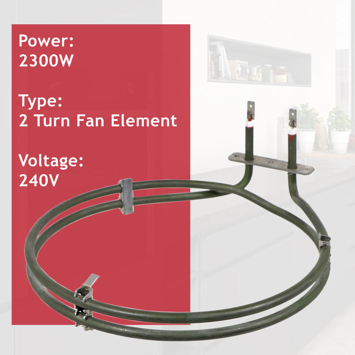 Fan Oven Element for Neff 2300w 2 Turn 11003107 11021314 11003303 B13 B47 B57