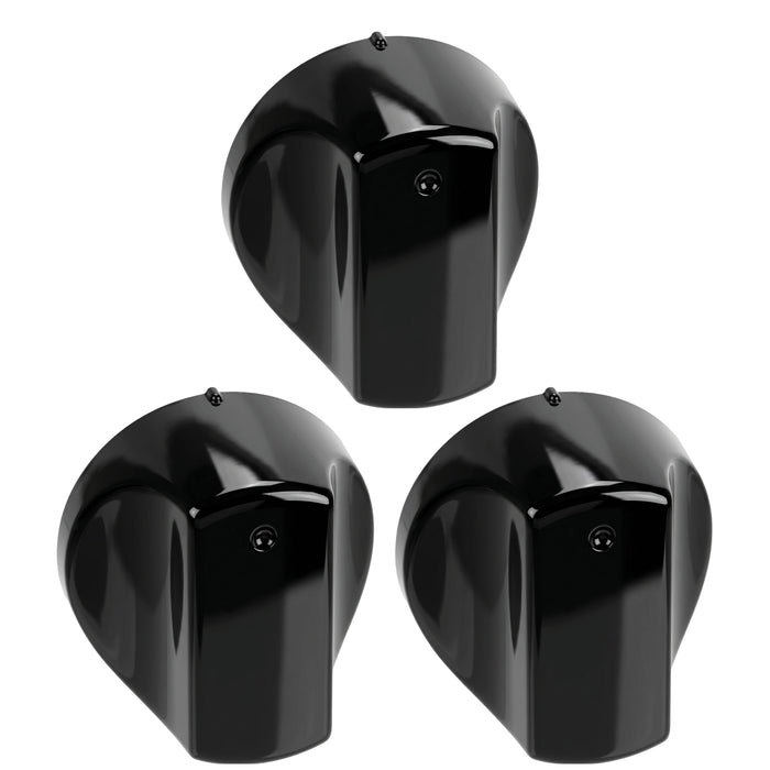 Black Control Switch Knobs for HOTPOINT Oven Cooker (Pack of 3)