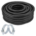 Corrugated Flexible Garden Fish Pond Marine Boat Hose Tube Pipe + 2 Clamp Clips (10m Length x 32mm Diameter)