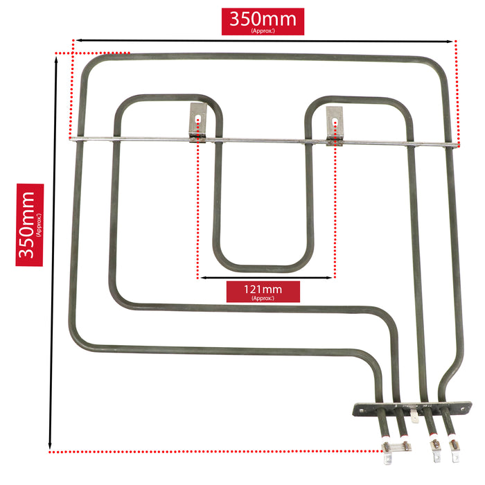 Dual Circuit Oven Grill Element for Blomberg Oven Cooker (2200W)