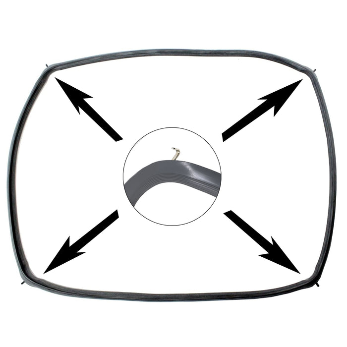 Oven Door Seal Gasket + Corner Clips for Neff Cooker 480 x 350 mm