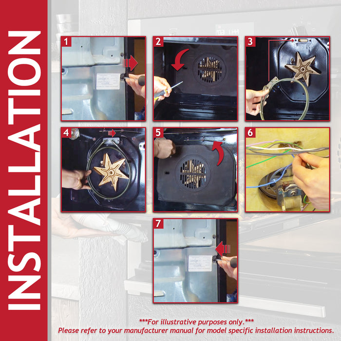 Heating Element for Bosch Neff Siemens Fan Oven Cooker (2 Turn, 2100W, 230V)