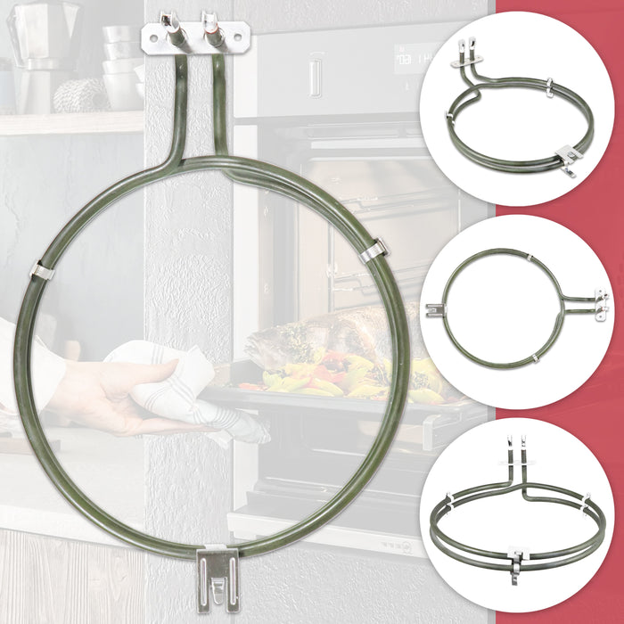 Heating Element for Bosch Neff Siemens Fan Oven Cooker (2 Turn, 2100W, 230V)