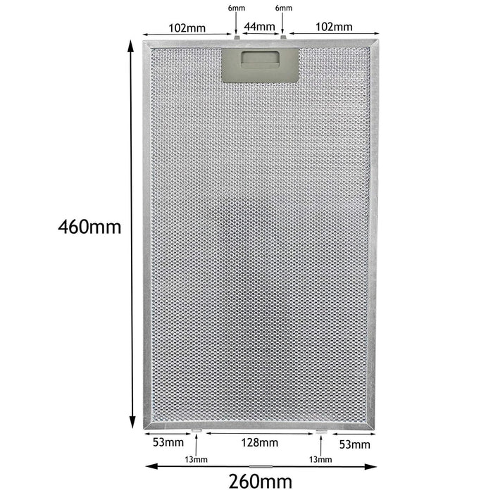 Grease Filter for Lamona LAM2501 LAM2501-2 Cooker Hood Aluminium Mesh Carbon Filters x 2