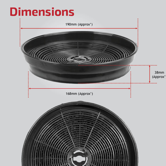 Carbon Charcoal Vent Filter for CDA Cooker Extractor Hood
