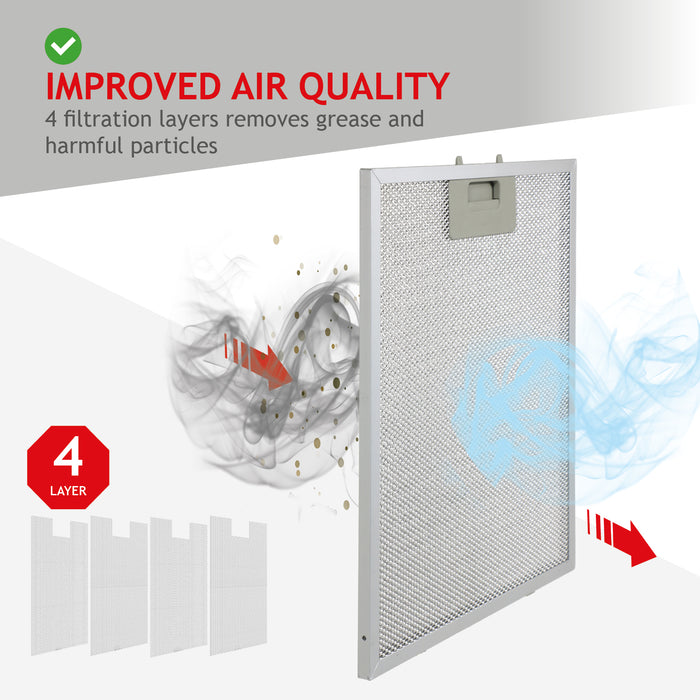 Cooker Hood Grease Filter UNIVERSAL Metal Vent Fan Grease Mesh 300 x 240 mm