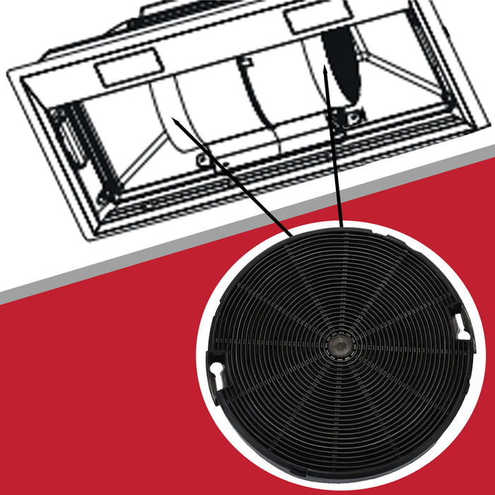 Carbon Filters for Beko Cooker Hood Vent Fan Charcoal Filter 9197059543 x 2