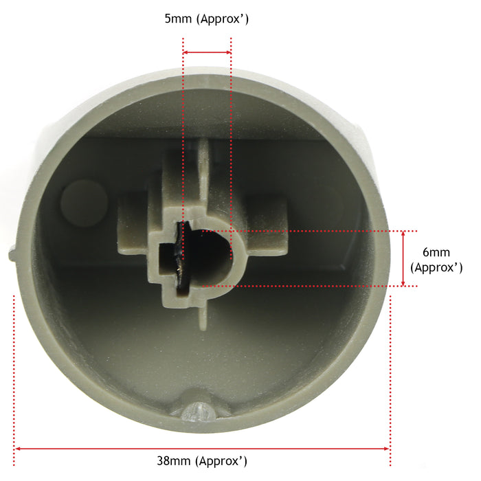 Hot-Ari ix Control Knob Switch for Hotpoint Oven Cooker (Silver, Pack of 4)