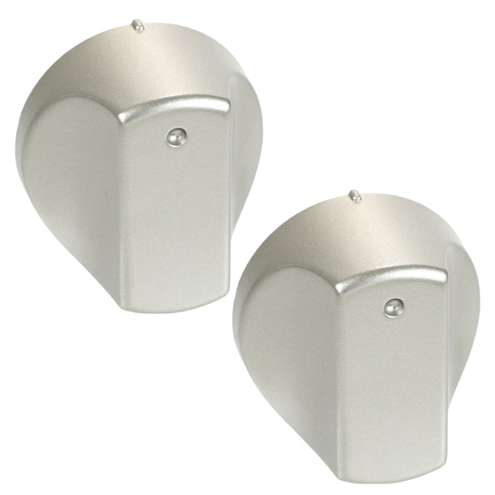 Hot-Ari ix Control Knob Switch for Hotpoint Oven Cooker (Silver, Pack of 2)