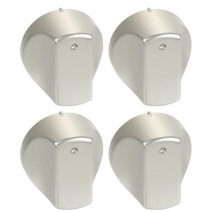 Hot-Ari ix Control Knob Switch for Hotpoint Oven Cooker (Silver, Pack of 4)