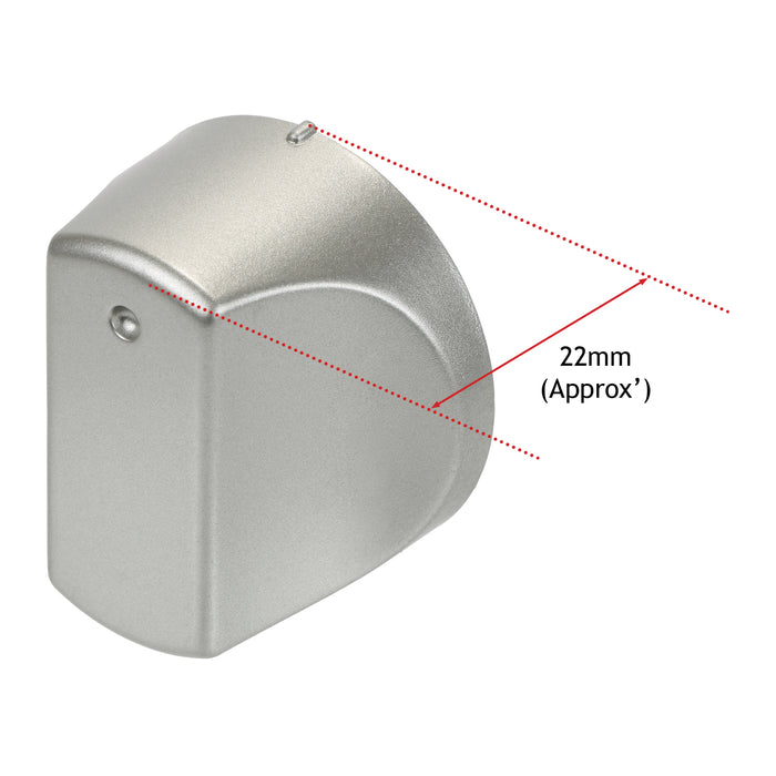 Hot-Ari ix Control Knob Switch for Hotpoint Oven Cooker (Silver, Pack of 4)