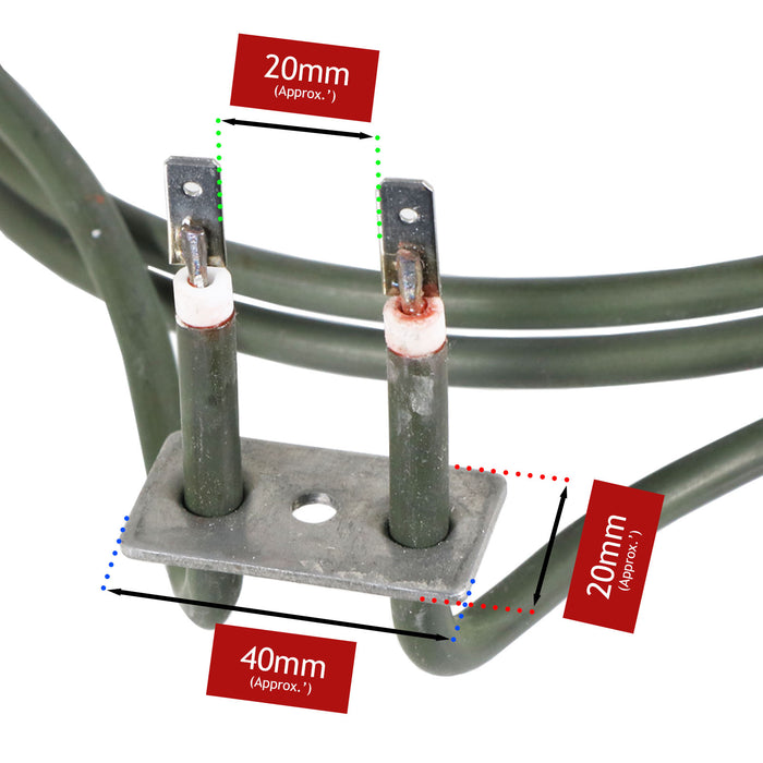 Element for Zanussi Fan Oven ZOB230X ZOB330W ZOB330X ZOB343X ZOB353X ZOB383X
