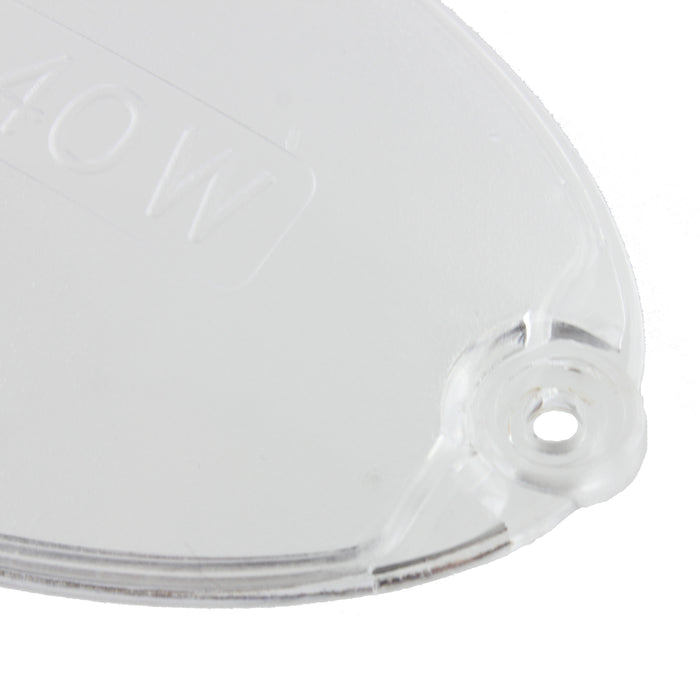 Cooker Hood Light Diffuser Lens Oval Cover Plates (100mm x 52mm, Pack of 2)