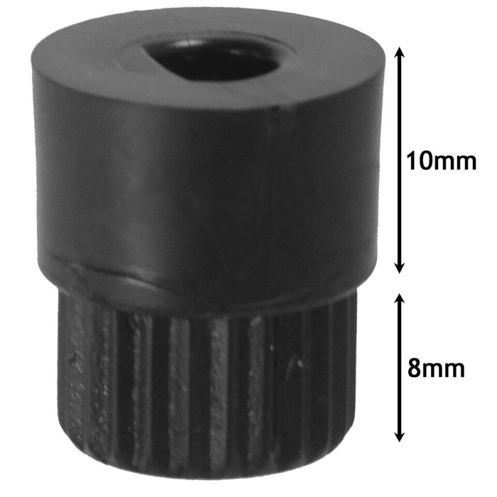 UNIVERSAL Oven Switch Knobs + Adaptors Set for Cooker Grill Hob Black x 4 Pack