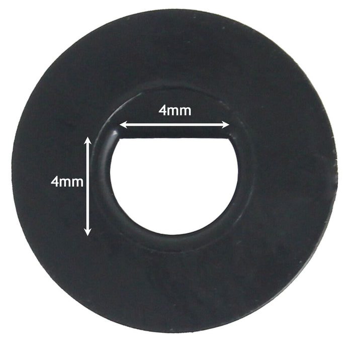 UNIVERSAL Oven Switch Knobs + Adaptors Set for Cooker Grill Hob Black x 4 Pack