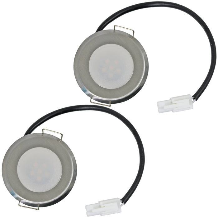 Universal Cooker Hood LED Light Vent Extractor Lamp Round 54.5mm 1.6W 240V (Pack of 2)