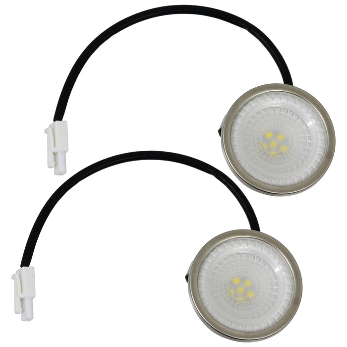 Universal Cooker Hood LED Light Vent Extractor Lamp Round 54.5mm 1.6W Pack of 2