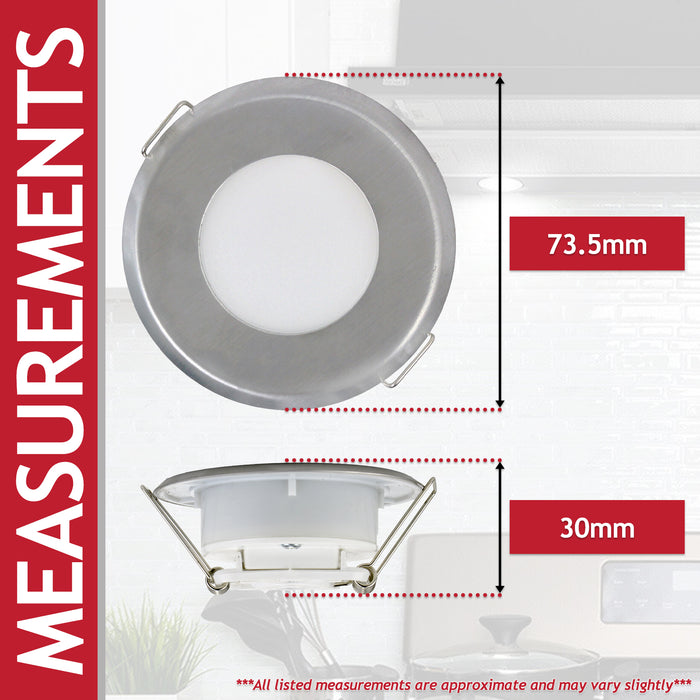 LED Light for Russell Hobbs 73.5mm Cooker Hood Extractor Vent Lamp Bulb Unit (Silver, 1.6W, 220V)