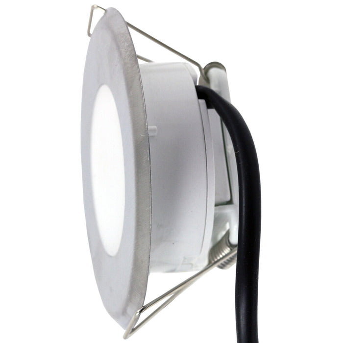 Universal Cooker Hood LED Light Extractor Vent Fan Lamp Round Silver 73.5mm 1.6W