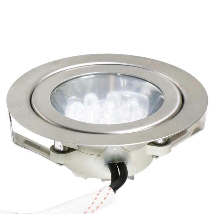 Universal Cooker Hood LED Light 70mm Extractor Vent Lamp Bulb Units (Pack of 2, Silver, 1.5W, 12V DC)