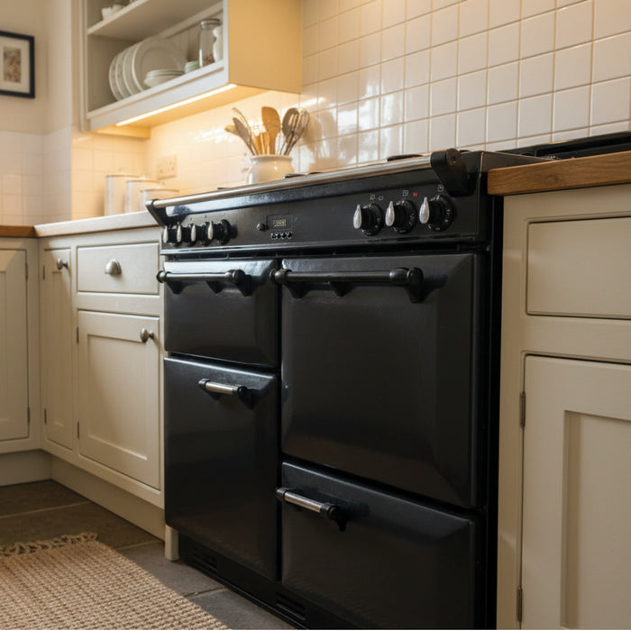 Oven Cooker Door Handle / Towel Rail Universal 'Cut to Size' (Black)