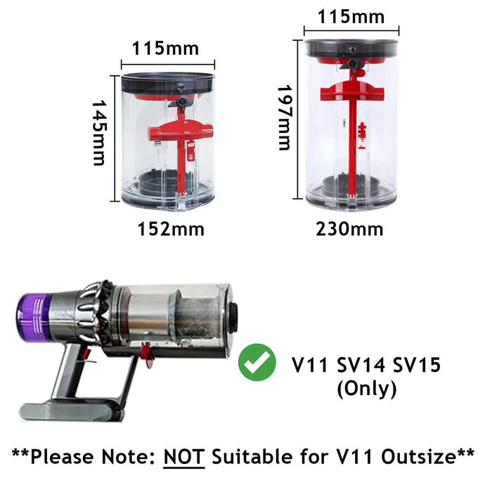 Dirt Bin Seal for Dyson V11 SV14 SV15 Series Dust Reservoir Top Ring Gasket