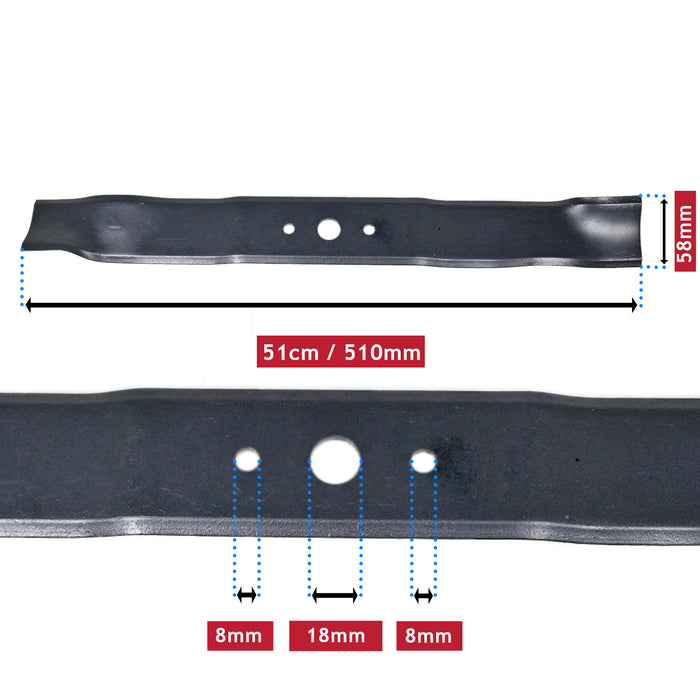 Mountfield Lawnmower Blade 51cm 20" SP534 510PD 514PD SP530 SP535 SP536 512PD