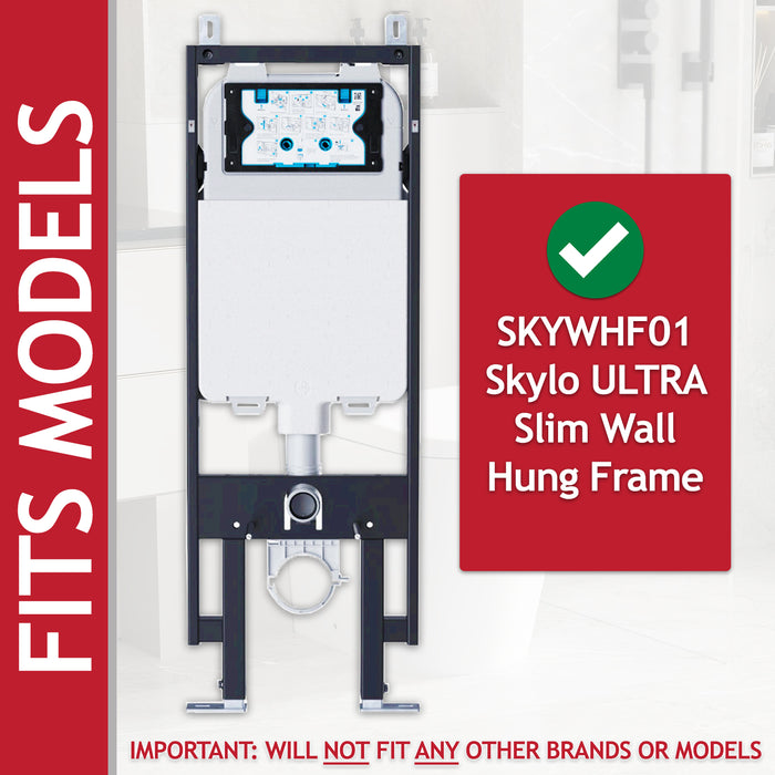 Luxury Concealed Toilet Cistern Flush Plate Kit for Skylo Wall Hung Frame (Chrome Silver, 245mm x 165mm)