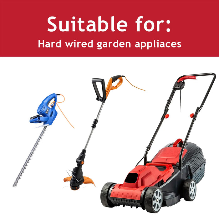 Universal 12 Metre Cable & Lead Plug for Strimmers, Trimmers, Hedge, Cutters, Lawnmowers (12m)