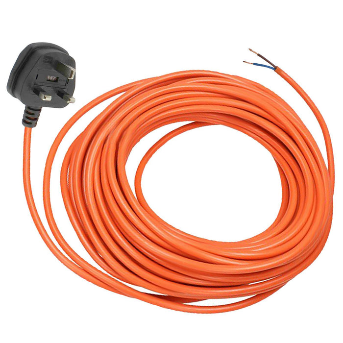 Lawnmower Power Cable 12 Metre Mains Lead + RCD Safety Plug Trip Switch Adaptor