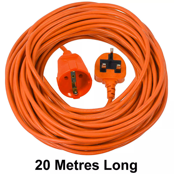 20M Extra Long Power Cable UK Plug for MCGREGOR MEH1533A M3E1233RA Lawnmower