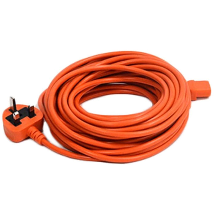 Cable for Vax VCC-08 Vacuum Cleaner Orange Mains Power Lead & UK Plug 12.5m