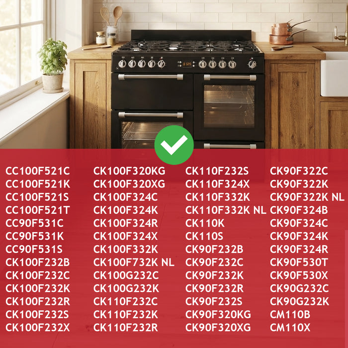 Gas Hob Control Knobs Switch For Leisure CookMaster CK110F232K CK110F232R Cooker Oven (2 Pack)