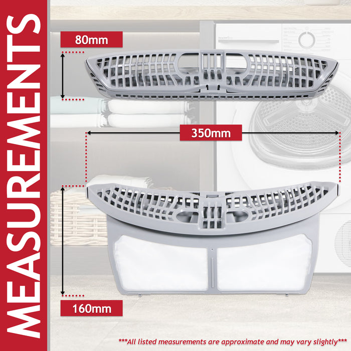 Grundig Tumble Dryer Filter Lint Fluff Mesh Screen Cage (2975680300)