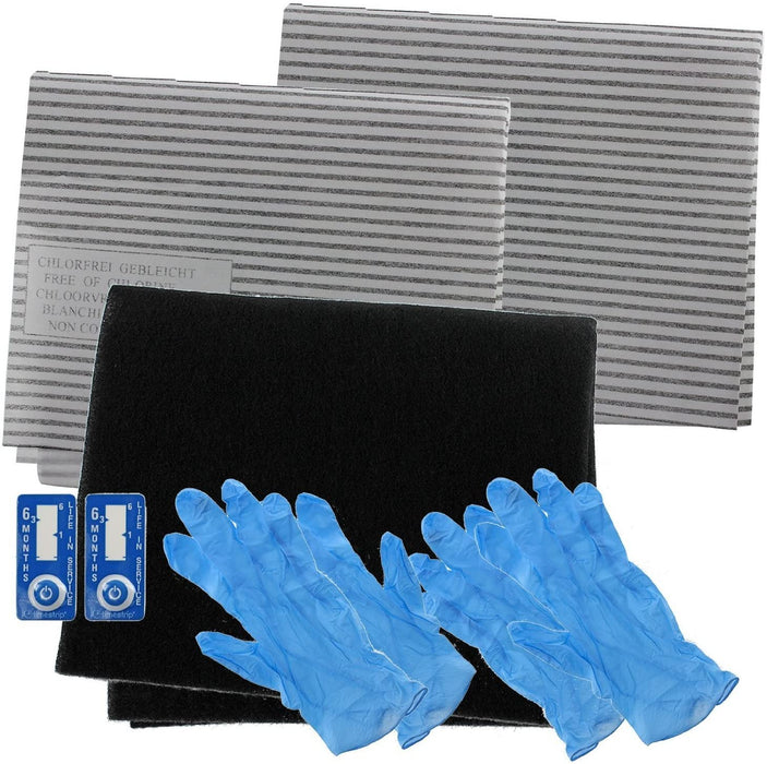 UNIVERSAL Cooker Hood Carbon Grease Filter + E14 SES 40W Light Bulbs Complete Kit for Kitchen Extractor Fan Vent