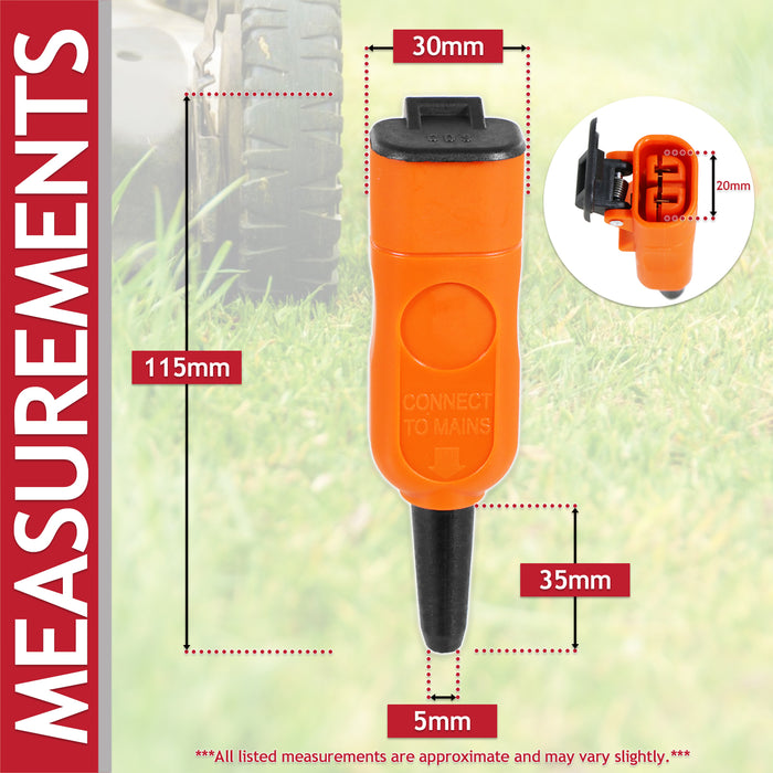 Rewireable Connector Plug for Flymo Lawnmower Hedge Trimmer Garden Strimmer Vacuum Mains Cable (2 Core, Female)