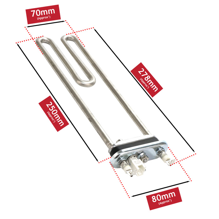 Water Heating Element for Grundig Washing Machine 1950w GFI GWD GWM GWN Series
