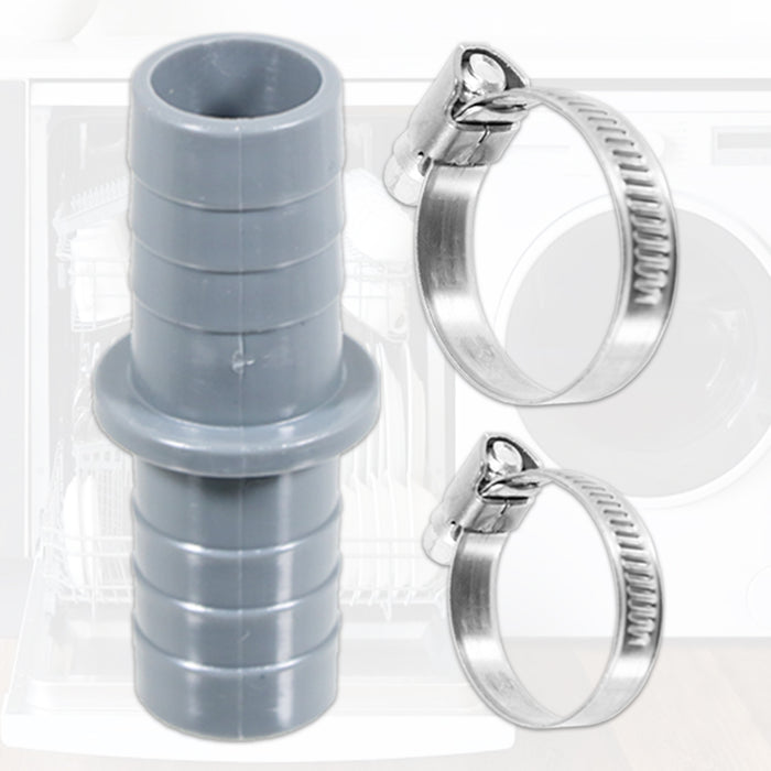 Drain Hose Extension Kit 2m Washing Machine Dishwasher Waste Water Outlet Pipe (19mm / 28mm Ends)
