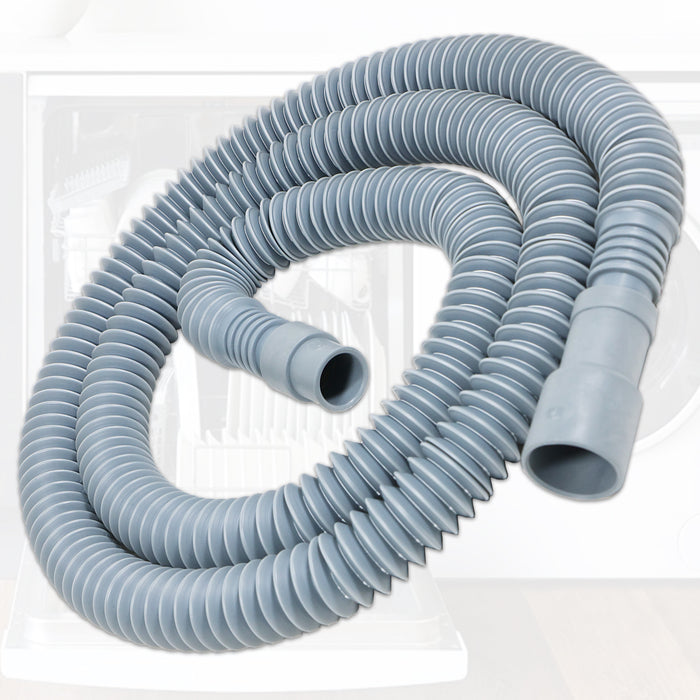 Drain Hose Extension Kit 2m Washing Machine Dishwasher Waste Water Outlet Pipe (19mm / 28mm Ends)