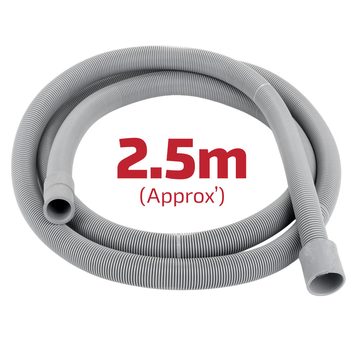 Universal Drain Outlet Hose for Washing Machine Dishwasher (2.5M, 30mm / 22mm)