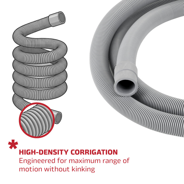 Universal Drain Outlet Hose for Washing Machine Dishwasher (2.5M, 30mm / 22mm)