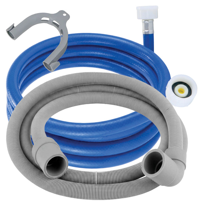 Universal Washing Machine / Dishwasher Drain Hose Pipe (20mm / 30mm / 2m) + Fill Hose 2.5m