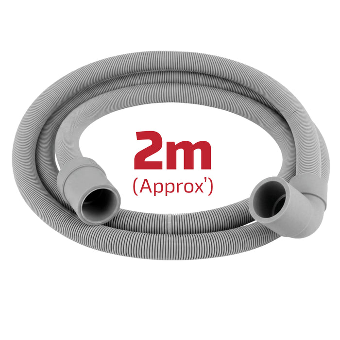 Universal Washing Machine / Dishwasher Drain Hose Pipe (20mm / 30mm / 2m) + Fill Hose 2.5m